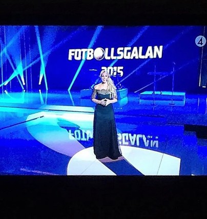 Anna Brolin är programledare för Fotbollsgalan