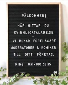 Boka en föreläsare, moderator eller komiker hos Kvinnligtalare.se!
