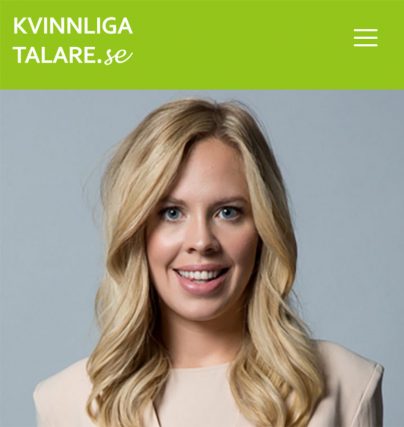 Talare Caroline Lidman föreläser om entreprenörskap, PR, sociala medier, den unga generation och karriär.